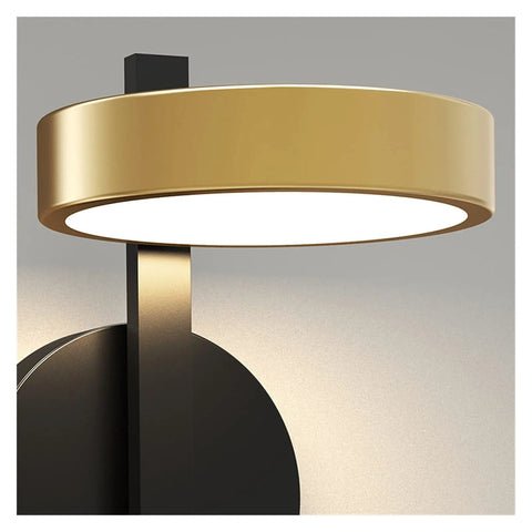 Close-up of Modern Nordic Iron Wall Sconce With Glare Free Led Glow Perfect For Cozy Bedroom Reading And Hallways Solid Build.