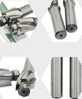 Powlab 5pc counterbore end mill set, HSS, straight shank, 4-flute, M3–M8, for copper, aluminum, steel, cast iron.