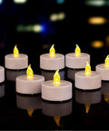 150 Pack Flameless LED Tea Lights Warm Yellow Battery Powered With About 200 Hours Of Battery Life Party Ready Display