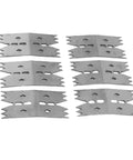 Top Notch Stainless Steel Fastening Plate Clamp Set For Woodworking Pros Ensuring Rock Solid Hold On Boards During Carving CNC Projects And Heavy Duty Carpentry With Razor Sharp Teeth For Maximum Grip And Reliability - 6 stainless steel clamps with razor teeth for gripping boards.