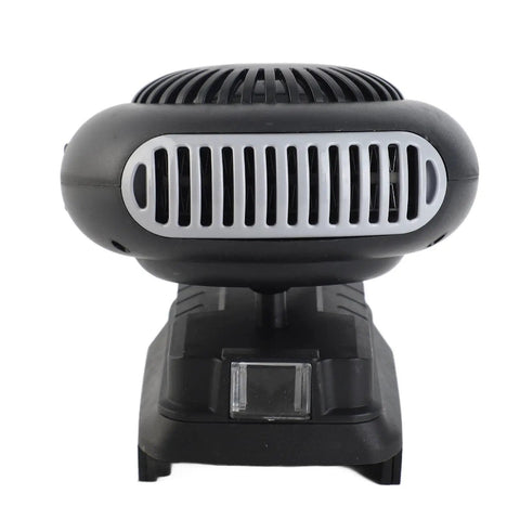 Front view of Kick Some Serious Heat Without The Cord Drag 18V Battery Powered Portable Space Heater 170W dual temperature settings.