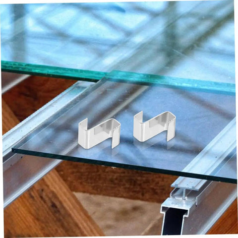 Z Shaped Glass Fixing Clips For Greenhouse, 100 Pack Rust Resistant Stainless Steel Clamps To Secure Glass Panels, Windproof Pane Holders Replacement Kit For Strong Weather, Easy Install, Durable Glazing Hardware