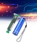 Pro Grade Reball Solder Mask Stencil Kit For CPU And BGA Repairs with green oil syringe and blue curing lamp