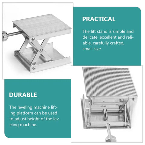Heavy Duty Aluminum Alloy Lift Stand For Machines With Adjustable Height And Easy Install Design, small size, practical use for leveling equipment.