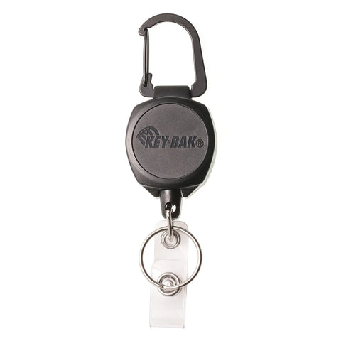Sidekick ID Badge And Key Reel With 24 Inch Kevlar Cord, Tough Polycarbonate Case, Zinc Alloy Carabiner, 4 Oz Retraction, Made In USA