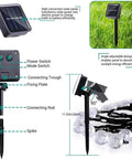 Diagram of Solar String Lights Outdoor Waterproof 56ft 100 LED Globe Lights with 8 Modes Auto On Off Warm White for garden setup