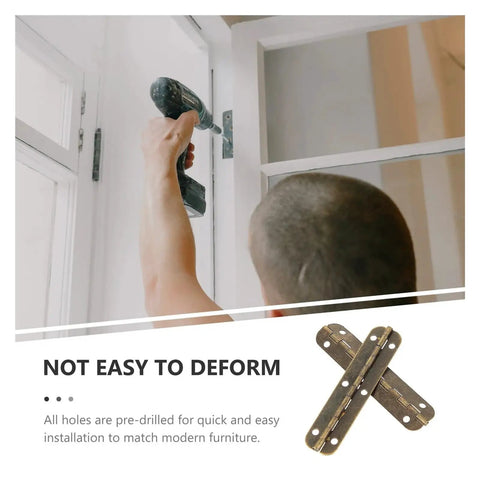 Heavy Duty Self Closing Reversible Door Hinge Set With 20 Long Piano Hinges for cabinets being installed using a drill