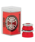 Truck Bushings Standard Conical Cushions Soft 88a Red For Skateboards with urethane and washers, boxed set for two trucks.
