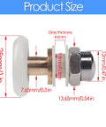Score These Bad Boy Shower Door Rollers Replacement Kit, measuring 25mm, with brass shaft and white plastic wheel for sliding doors.