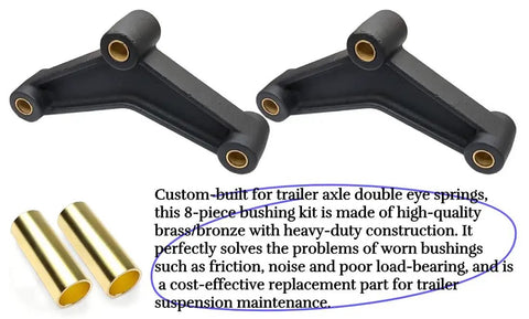 Heavy Duty Trailer Leaf Spring Bushings Kit Built Tough From Aluminum Alloy Sixteen Pieces Inner Diameter Nine Sixteenth Inch