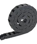 R18 10Mm By 15Mm Black Plastic Cable Wire Carrier Drag Chain 1M Length For CNC Machines Reinforced Nylon