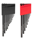 Flat End Hex L Key Set 23-Piece With Tight Fit For Fasteners And Narrow Tolerances in dual black and red holders