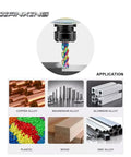 Carbide Square End Mill Workhorse For Aluminum And Copper Alloy Plastic One Quarter Inch Three Flute HRC 55 DLC Coating CNC Router Bits