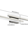 24 Inch Vanity Light Bar In Brushed Nickel Over Mirror LED Modern Bath Lighting Dimmable Fixture With Smooth 10 To 100 Percent Dimming
