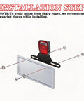 Heavy Duty Aluminum Trailer License Plate Mounting Bracket Kit for RVs, ATVs, UTVs and Boats installation step