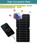 Ultra Portable 5V 6W USB Solar Panel Charger With 55 Inch Cable for Phone Camera Fan Lantern Camping and Outdoor Devices High Efficiency Monocrystalline Solar Panel Grab And Go Ready