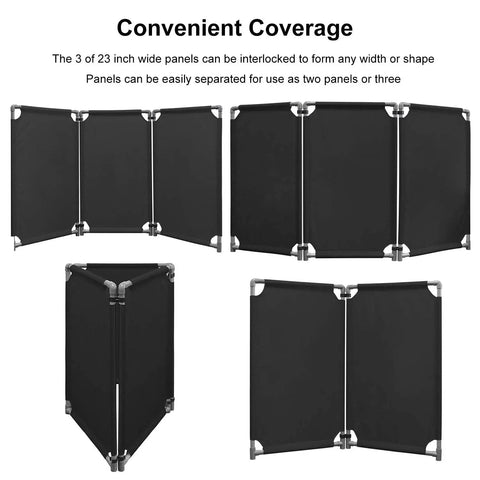 3 Panel Foldable Safety Barricade 5.8 Feet Tall High Visibility PVC Frame Beefy Heavy Duty Crowd Control Barrier Gate