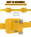 Heavy Duty Steel Ladder Stabilizer for Roof Gutter and Wall Mounts easy assembly close-up with measurements