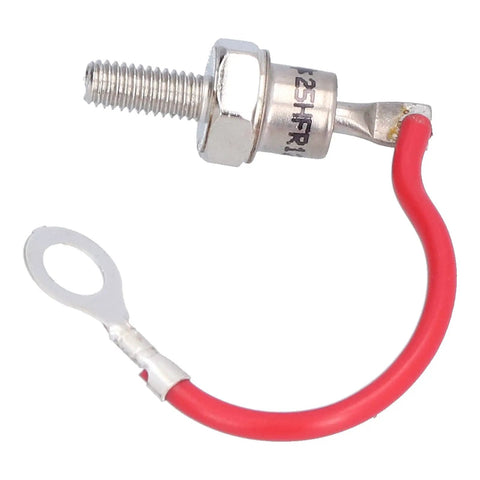 Heavy Duty 25A 1200V Rectifier Diode Module Built Rock Solid With Premium Molybdenum Construction And Clean Spiral Heat Sink Design For Zero Fuss Industrial Power Conversion with red wire and terminal
