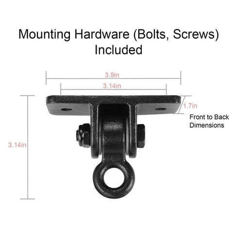 Heavy Duty Swing Hangers For Wooden Play Sets And Porches Indoor Outdoor Swing Brackets With Snap Hooks Durable Playground Hardware 2 Pack Black Includes Screws For Concrete Or Wood Easy Mounting