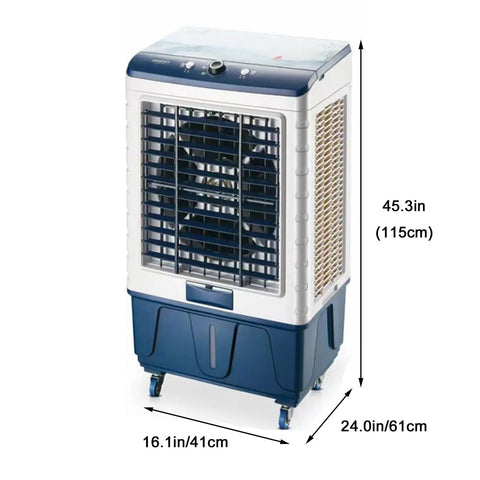 Kick Serious Heat With This Rock Solid Portable Swamp Air Cooler featuring multidirectional oscillation, 45.3in tall.