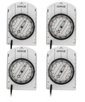 4 pack map scale acrylic outdoor navigation tools for hiking and camping survival with hanging rope and carry buckle, four pieces.