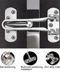 Built Tough Zinc Alloy Door Chain Lock For Front Door With Swing Bar Guard, Silver, showing detailed installation components