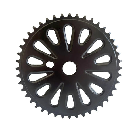 Beefy One Piece Crank Bicycle Chainring Sprocket Set 36T 40T 44T One Half By One Eighth Inch Steel Black Model 2 single sprocket
