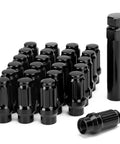 24 pc set of 12x1.5 Lug Nuts 6 Spline Extended ET Closed End M12x1.5 with 7.6mm Shank for Toyota Tacoma aftermarket wheels