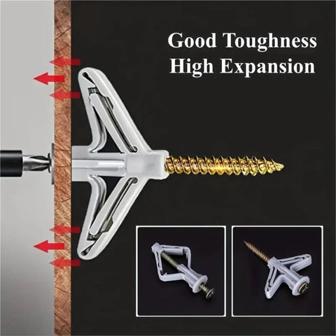 Heavy Duty Drywall Anchor Kit With Screws And Expansion Tubes Self Drilling Hollow Wall Anchors 300 Sets For Rock Solid Mounts in drywall