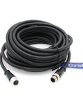 M12 A Code 12 Pin Male To Female Heavy Duty Flex Cable coiled with connectors visible, suitable for Cognex applications, 10 meter length.