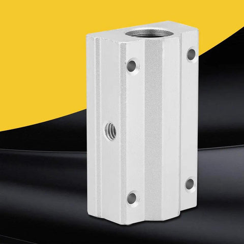 Heavy Duty 22mm Aluminum Alloy Linear Motion Ball Bearing Slide Bushing Long Rail Slide Block view, showcasing precision machined surface.