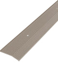 Pewter Aluminum Carpet Trim 2 In By 36 In With Screw Nails, Strong Transition Strip For Doorways And Uneven Floors, Durable Aluminum