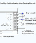 Wiring diagram for Heavy Duty Geared Motor 110V 60W Single Phase Reversible Motor With Variable Speed Controller 0 To 135 RPM