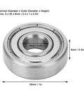 High Speed Ball Bearings Set Of Ten For Skateboards Inline Skates Scooters And Roller Blades Dope Stainless Steel Wheel Bearings With Quiet Rotation For Smooth Glide And Stable Load Handling showing dimensions 9x26x8mm.