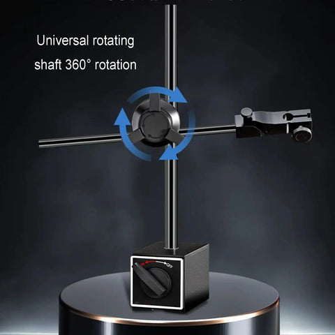 Heavy Duty Magnetic Base Stand For Dial Indicator With 360 Degree Adjustable Arm And Swivel Joints For Rock Solid Holding Power Up To 100kg in machining.