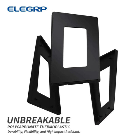 Matte Black 1 Gang Screwless Decorative Wall Plate Standard Size Built To Last Thermoplastic Faceplate Cover UL Listed
