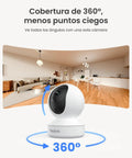 Outdoor Plug In Wi Fi Security Camera With 5MP HD Video And 3X Optical Zoom For Home Surveillance showing 360-degree view capability.