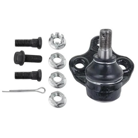 6pc Front Suspension Kit For 2001-2005 Toyota RAV4 Includes Sway Bar Links, Outer Tie Rod Ends, and Front Lower Ball Joints For A Smooth, Responsive Ride And Rock-Solid Steering, shown with bolts and nuts
