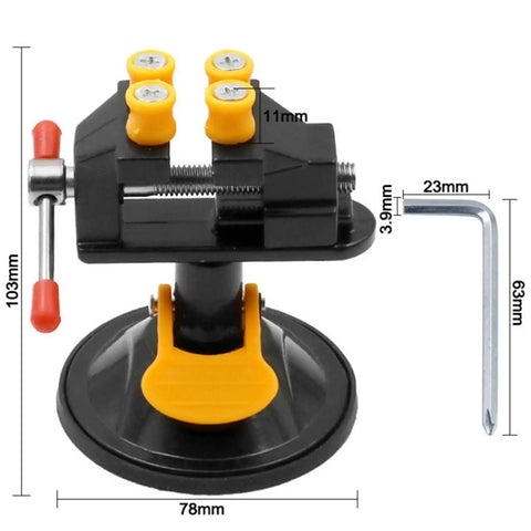 Mini Sucker Vise Two Pack For Drill Press And Workbench Handy Diy Carving Vise for Small Parts with Allen Wrench