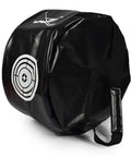 On The Go Golf Swing Trainer Bag For Quick Practice Sessions Power Smash Target Bag in black with pattern, nylon material.