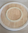Premium Wooden Lazy Susan Turntable Nailed It Design with soft padding base and smooth wood finish for dining use.