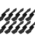 Rafter Ties 20 Pack Flexible Wood Fasteners And Invisible Connectors For Tables Chairs And Sectional Sofas Easy Install Secure Hold Cushioned Contact Durable DIY Woodworking Hardware black metal brackets