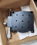 Top view of R Axis Rotary Stage Pro Grade With 360 Degree Rotation And Micrometer Micro Adjustment on aluminum alloy, RS90 L in box.