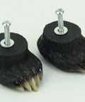 6-Piece Bear Paw Drawer Pulls Set, Rustic Black And Brown Animal Tracks Cast Resin Handles, 2 Inch Long By 1.5 Inch Wide With 1.5 Inch Projection