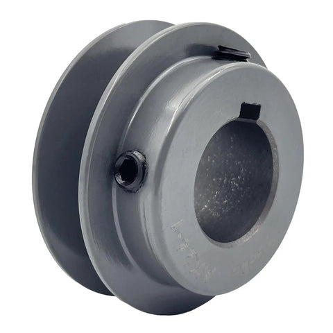 AK24-1 Cast Iron V Belt Pulley for 1 Inch Shafts, 2.45 Inch Outside Diameter, One Groove, 1 Inch Bore with Standard Keyseat, Fits A Series 3L and 4L V Belts, Balanced Machined Sheave for Smooth, Durable Drive