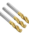 3/8-16 UNC Spiral Flute Thread Taps Set For Quick Machining And DIY Repair Titanium Coated 6542 High Speed Steel H2 Accuracy