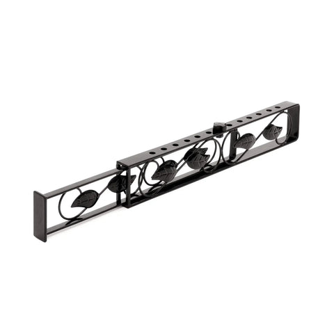 Sliding Glass Window Security Bar Set Of 2 Adjustable Size Black Extra Home Security Beyond Locks Durable Iron Construction Easy To Install Decorative Leaf Pattern For Maximum Window Protection