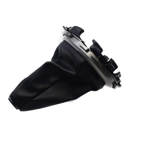 Black Stitched Shift Boot For 2009 To 2011 Honda Fit 1.5L Direct Replacement Easy Install Durable Car Interior Trim Cover With Precise Fit Oem Style Look