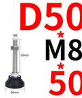 Heavy Duty Thread Leveling Feet 12 Pack Adjustable Furniture Glide Pads With Swivel Base Articulating Legs For Wobbly Tables And Gear Straighten Your Setup Quick M8 Screw Mount showing dimensions and design.